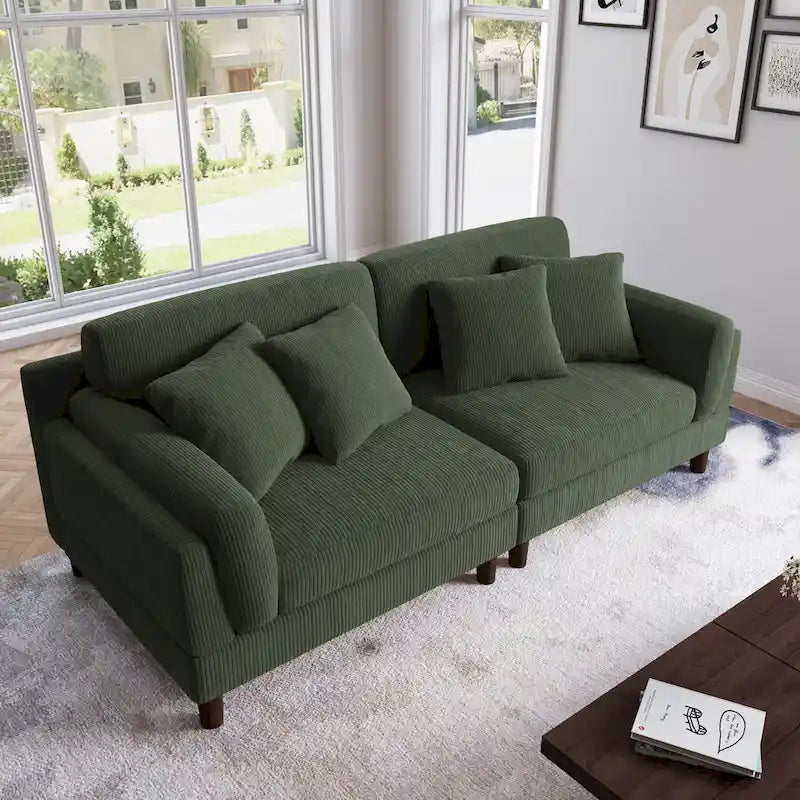 Canapé de 90 pouces avec assise profonde, confortable pour le salon