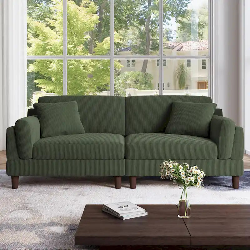 Canapé de 90 pouces avec assise profonde, confortable pour le salon