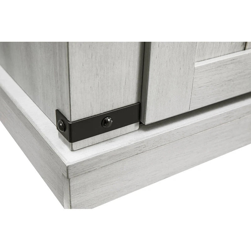 Meuble TV compact de 32 po avec porte de grange, pour téléviseurs jusqu'à 40 po de largeur