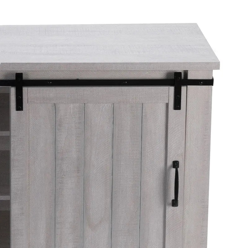 Meuble TV compact de 32 po avec porte de grange, pour téléviseurs jusqu'à 40 po de largeur