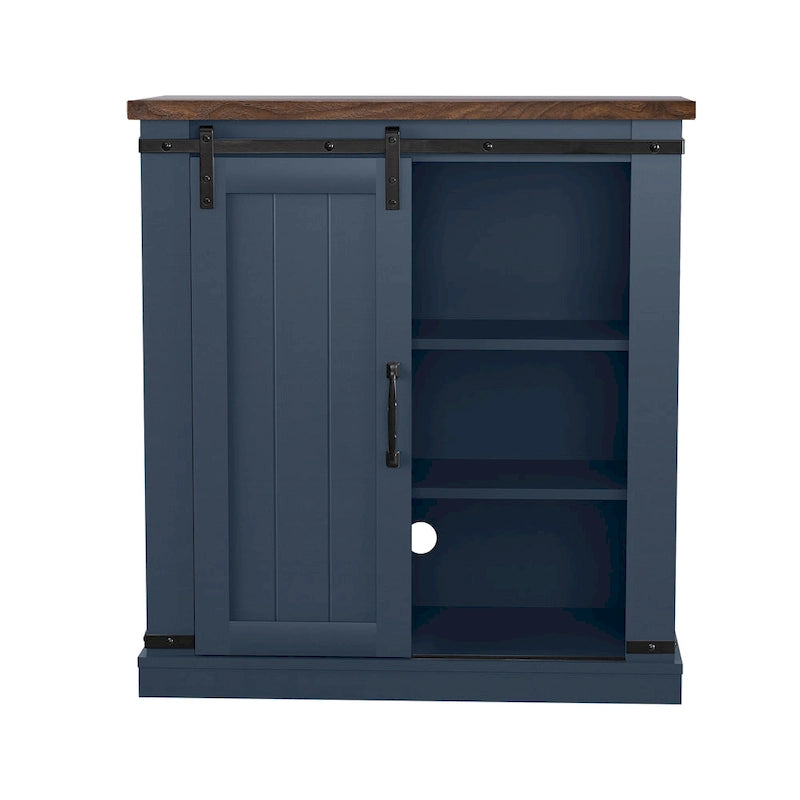 Meuble TV compact de 32 po avec porte de grange, pour téléviseurs jusqu'à 40 po de largeur