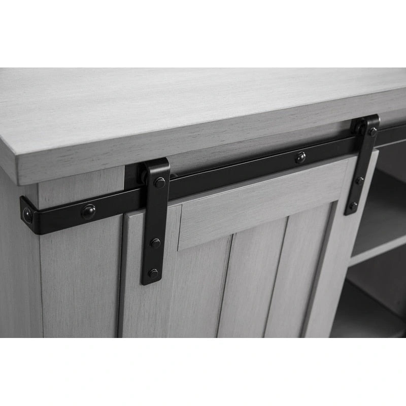 Meuble TV compact de 32 po avec porte de grange, pour téléviseurs jusqu'à 40 po de largeur