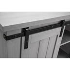 Meuble TV compact de 32 po avec porte de grange, pour téléviseurs jusqu'à 40 po de largeur