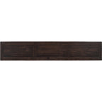 Console de d'entrée rustique, table de canapé de 152 cm de long avec deux tiroirs de tailles différentes et étagère inférieure pour le rangement