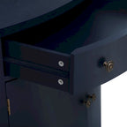 Armoire de rangement à design incurvé avec étagères réglables et tiroir