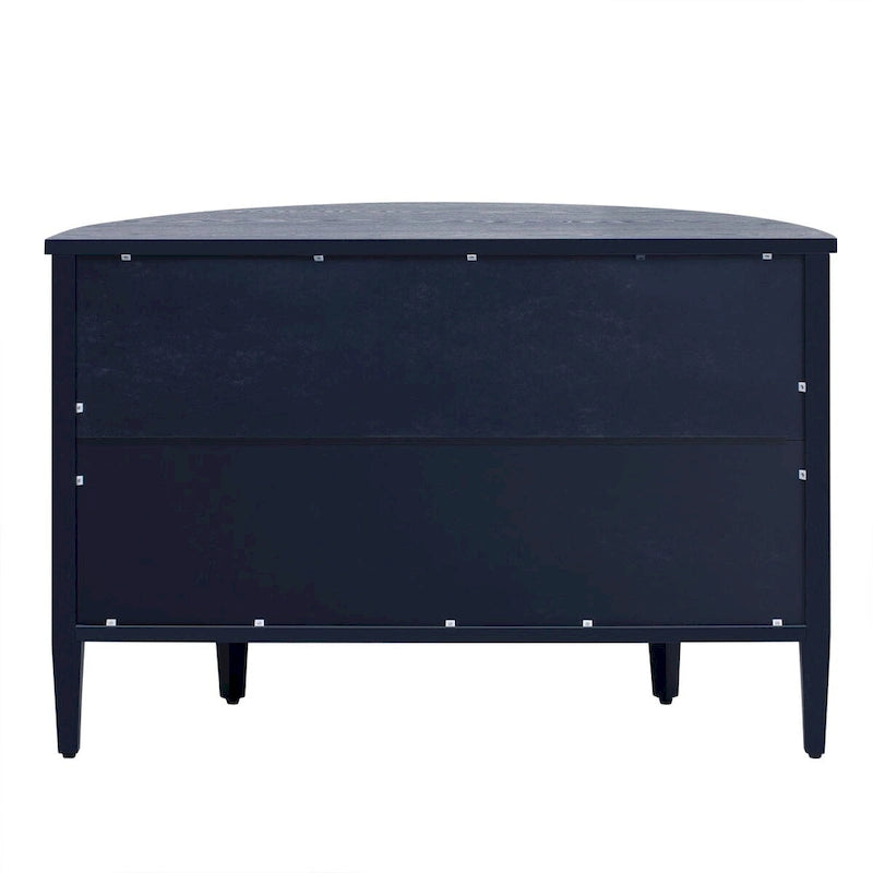 Armoire de rangement à design incurvé avec étagères réglables et tiroir