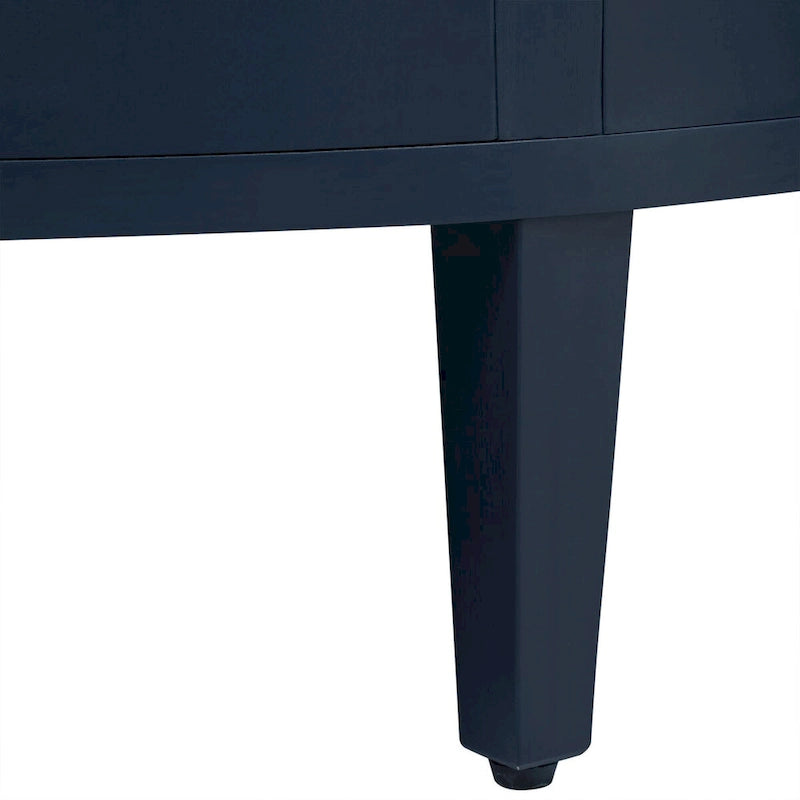Armoire de rangement à design incurvé avec étagères réglables et tiroir