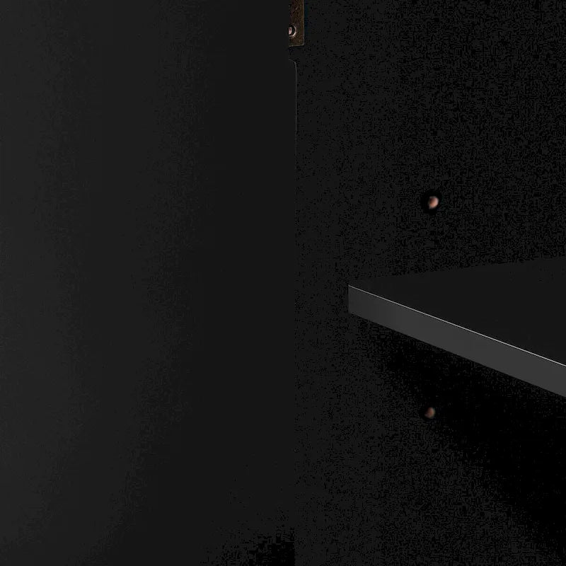 Armoire de rangement à design incurvé avec étagères réglables et tiroir