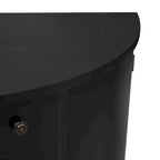 Armoire de rangement à design incurvé avec étagères réglables et tiroir