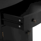 Armoire de rangement à design incurvé avec étagères réglables et tiroir