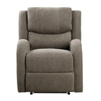 Fauteuil inclinable accent Karena de 38 pouces, chenille marron, bois massif