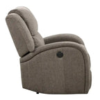 Fauteuil inclinable accent Karena de 38 pouces, chenille marron, bois massif