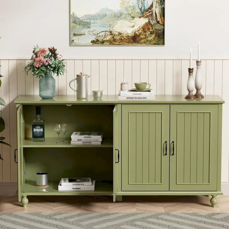 Buffet de cuisine, meuble d'appoint avec bar à café, table de service