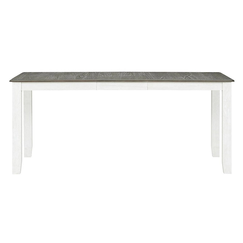 Ensemble de salle à manger extensible 7 pièces de style rétro avec table et chaises rembourrées
