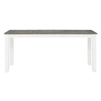 Ensemble de salle à manger extensible 7 pièces de style rétro avec table et chaises rembourrées