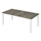Ensemble de salle à manger extensible 7 pièces de style rétro avec table et chaises rembourrées