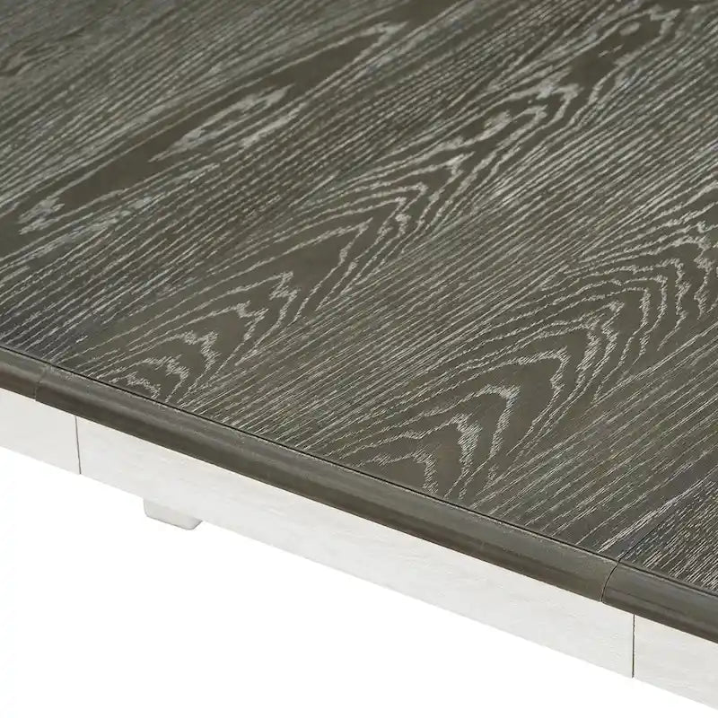 Ensemble de salle à manger extensible 7 pièces de style rétro avec table et chaises rembourrées