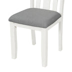 Ensemble de salle à manger extensible 7 pièces de style rétro avec table et chaises rembourrées