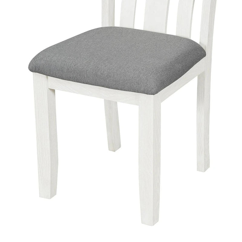 Ensemble de salle à manger extensible 7 pièces de style rétro avec table et chaises rembourrées