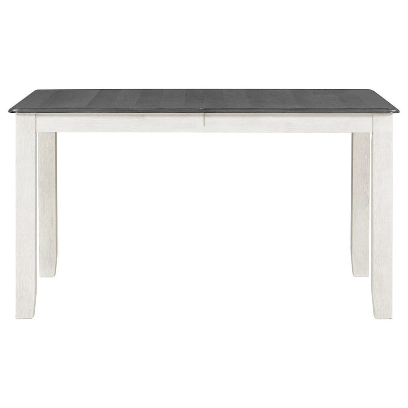Ensemble de salle à manger extensible 7 pièces de style rétro avec table et chaises rembourrées