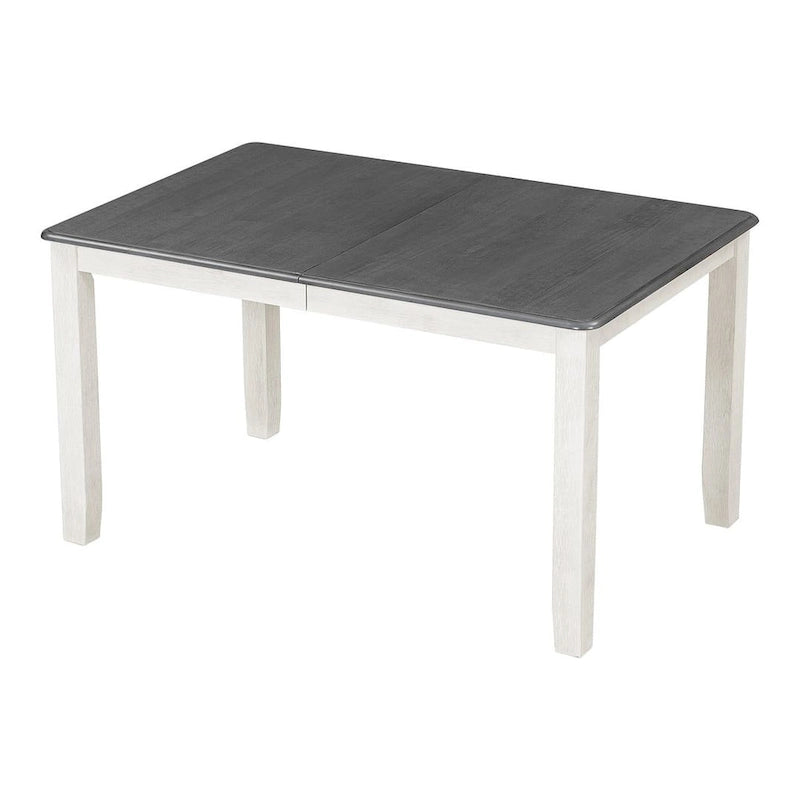 Ensemble de salle à manger extensible 7 pièces de style rétro avec table et chaises rembourrées