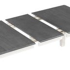 Ensemble de salle à manger extensible 7 pièces de style rétro avec table et chaises rembourrées