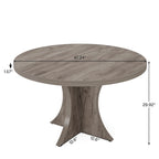 Table de salle à manger ronde pour 4-6 personnes, Table de cuisine noire de 120 cm