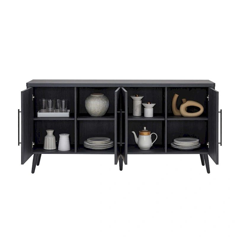 Buffet moderne du milieu du siècle de 164 cm