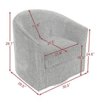 Fauteuil pivotant décoratif rembourré avec clous de tapissier
