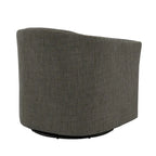 Fauteuil pivotant décoratif rembourré avec clous de tapissier