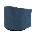 Fauteuil pivotant décoratif rembourré avec clous de tapissier