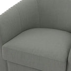 Fauteuil pivotant décoratif rembourré avec clous de tapissier