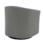 Fauteuil pivotant décoratif rembourré avec clous de tapissier