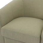 Fauteuil pivotant décoratif rembourré avec clous de tapissier