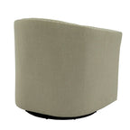 Fauteuil pivotant décoratif rembourré avec clous de tapissier